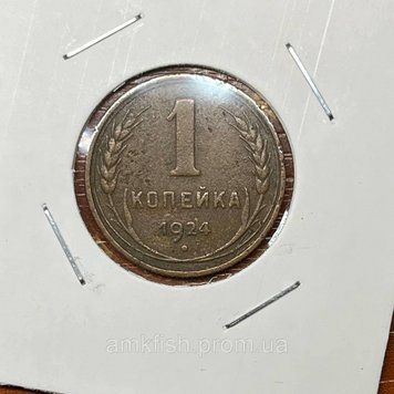 Монета СРСР 1 копійка 1924 року, ребристий гурт (№2) su_1_1924_2 фото