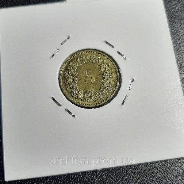 Монета Швейцарії 5 раппенів 1982 року CHF_5Rp_1982 фото