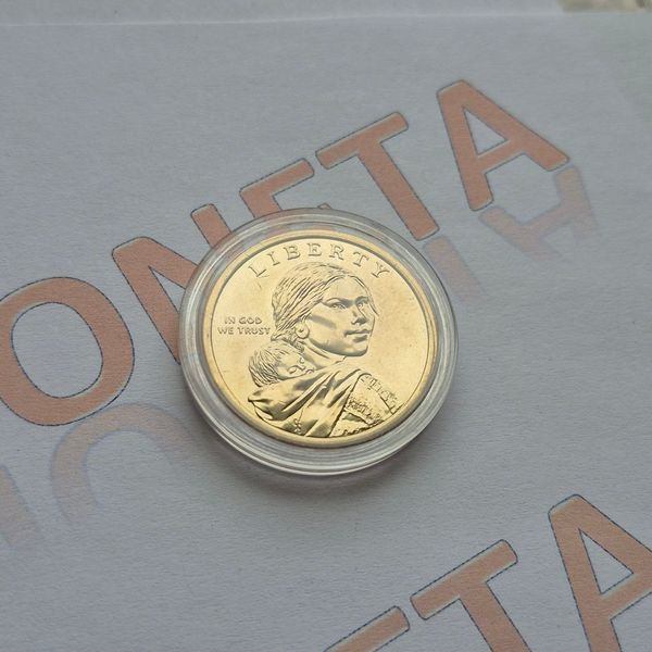 Пам'ятна монета США 1 долар 2026 року. Корінні Американці - Поллі Купер, мітка монетного двору: "P" - Філадельфія usa_1_2026_КуперP фото