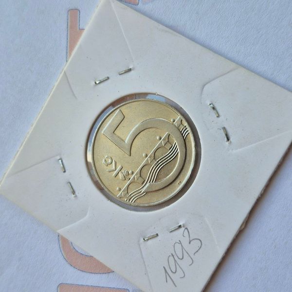 Монета Чехії 5 крон 1993 року cz_5К_1993 фото