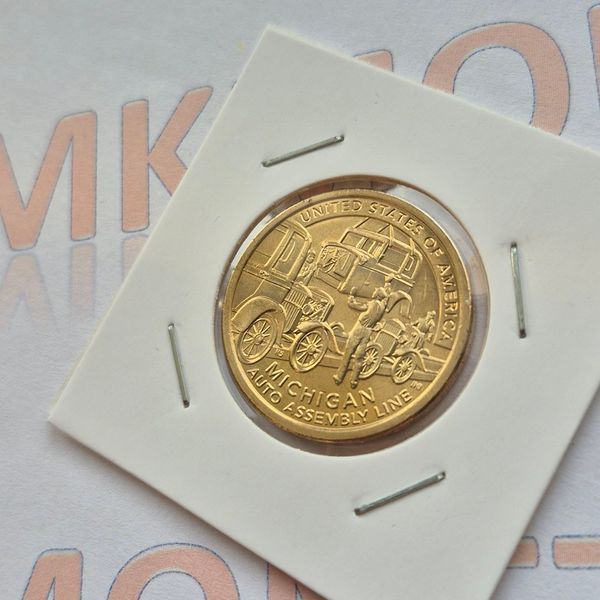Пам'ятна монета США 1 долар 2025 року. Мічиган. Автоскладальна лінія, мітка монетного двору "D" - Денвер usa_ai_2025_1_D фото