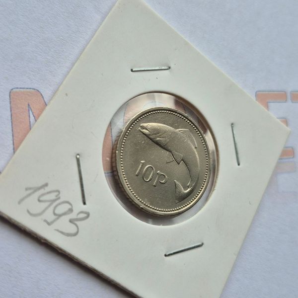 Монета Ірландії 10 пенсів 1993 року ie_10_1993 фото