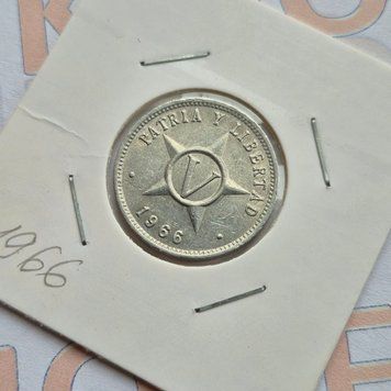 Монета республіки Куба 5 сентаво 1966 року (№2) cu_5_1966_2 фото