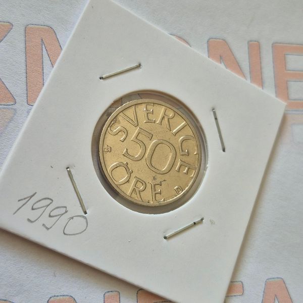 Монета Швеції 50 ере 1990 року se_50_1990 фото