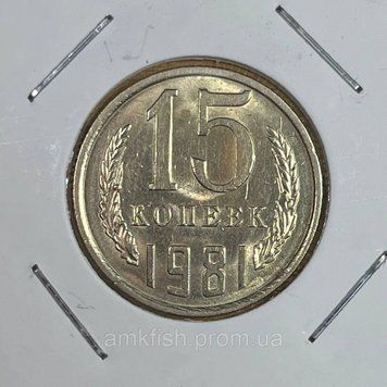 Монета СРСР 15 копійок 1981 року su_15_1981 фото