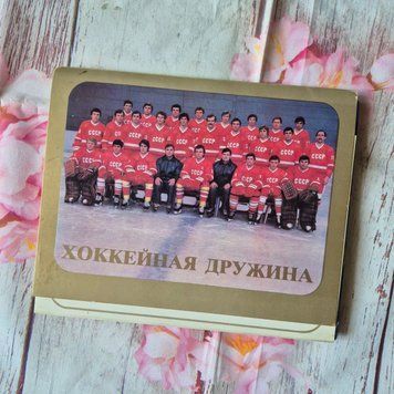 Колекційний комплект листівок Хокейна дружина 1984 року, 24 листівки у оригінальній обкладинці Листівки-Хокейна дружина фото