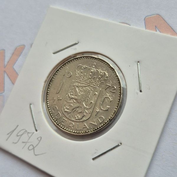 Монета Нідерландів 1 гульден 1972 року nl_1G_1972 фото