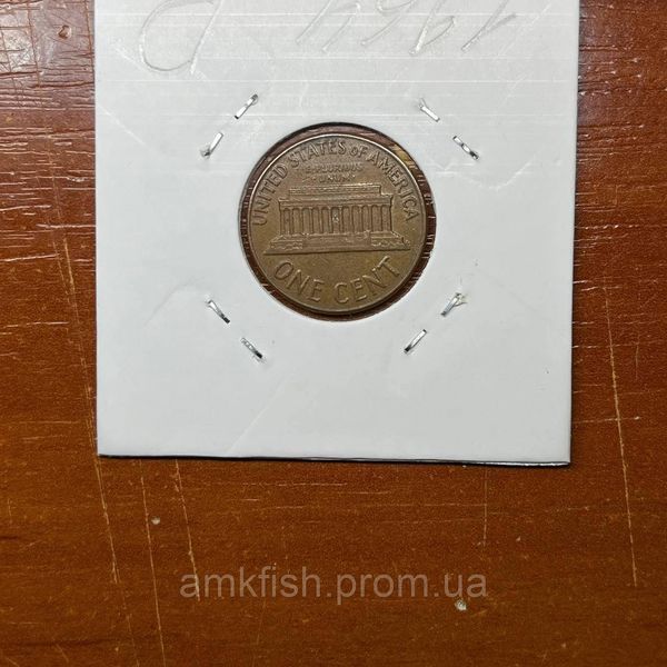Монета США 1 цент (Лінкольн-Сент) 1964 року, мітка монетного двору: "D" - Денвер usa_1_1964_D фото