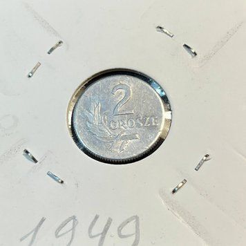 Монета Польщі 2 гроша 1949 року pl_2_1949 фото