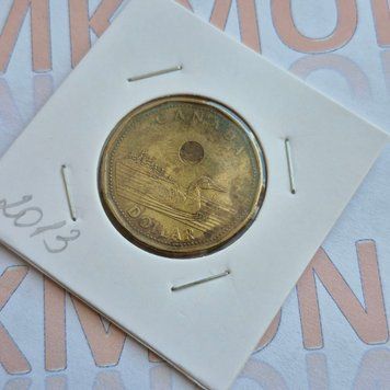 Монета Канади 1 долар 2013 року, дата під профілем ca_1D_2013 фото