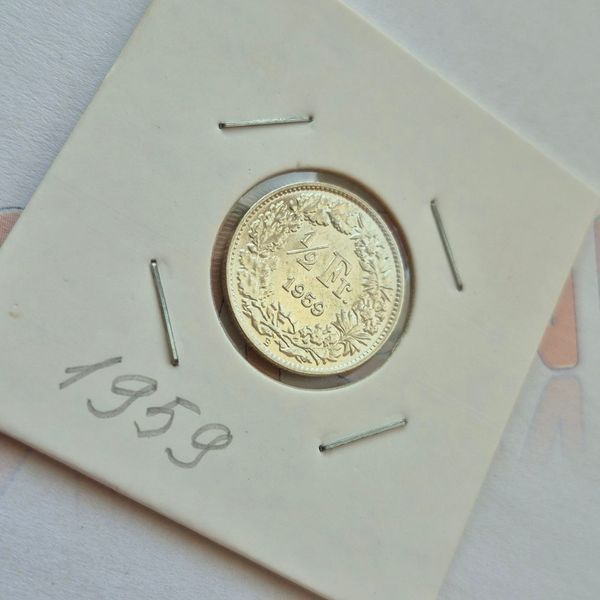 Монета Швейцарії &frac12; франка 1959 року CHF_50_1959 фото