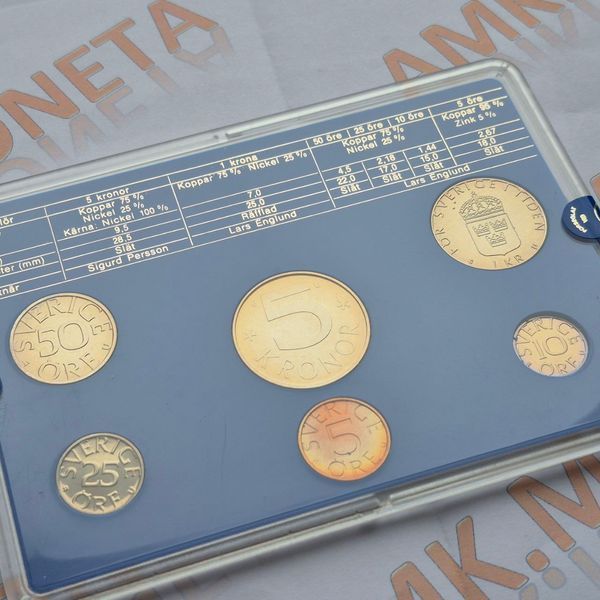 Річний набір обігових монет Швеції 1983 року Н_se_1983 фото