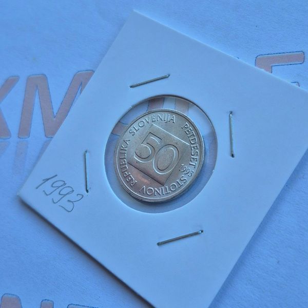 Монета Словенії 50 стотинів 1993 року si_50_1993 фото