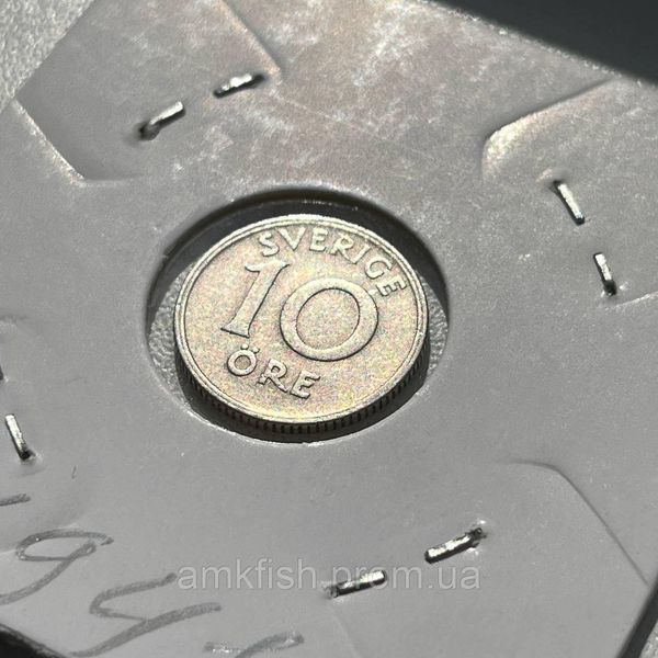 Монета Швеції 10 ере 1941 року, нікелева бронза, &laquo;GV&raquo; на аверсі se_10_1941 фото