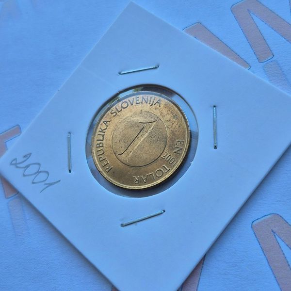 Монета Словенії 1 толар 2001 року si_1Т_2001 фото