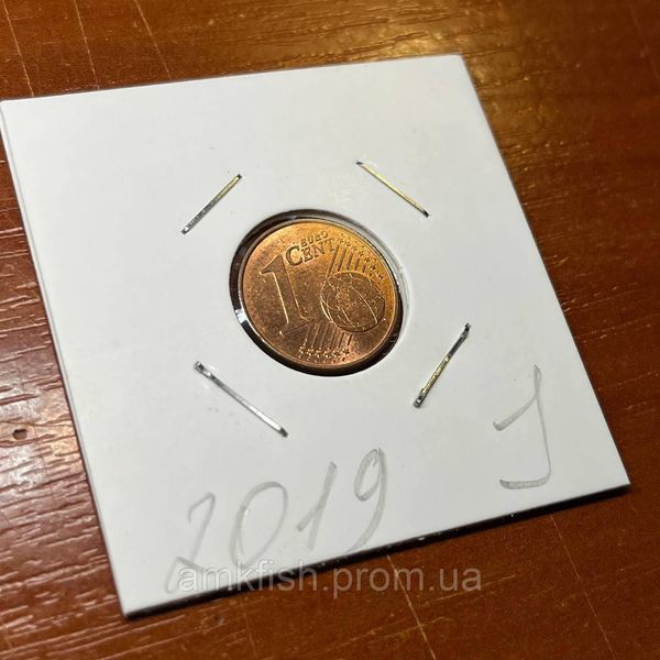 Монета Німеччини 1 євроцент 2019 року, мітка монетного двору "J" - Гамбург de_1_2019_J фото