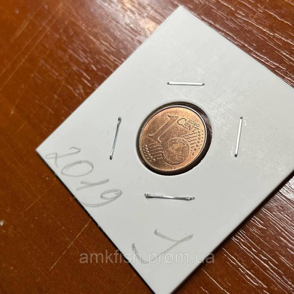 Монета Німеччини 1 євроцент 2019 року, мітка монетного двору "J" - Гамбург de_1_2019_J фото