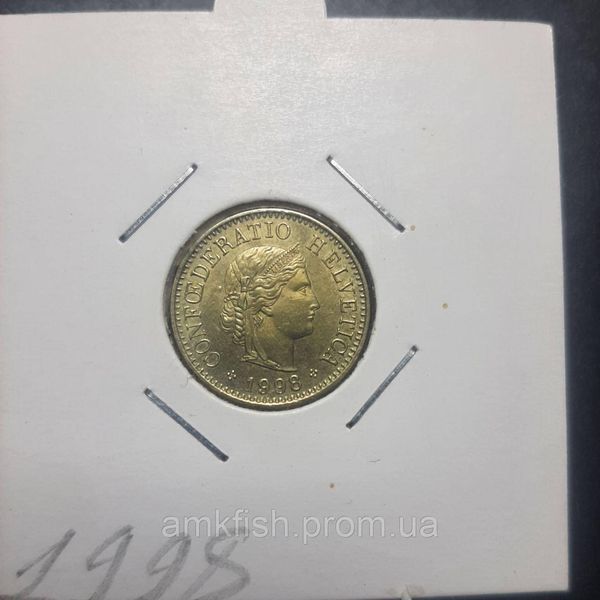 Монета Швейцарії 5 раппен 1998 року CHF_5Rp_1998 фото