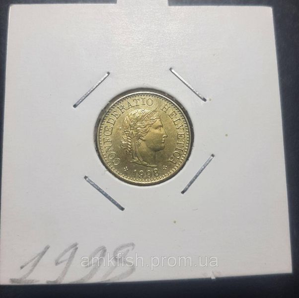 Монета Швейцарії 5 раппен 1998 року CHF_5Rp_1998 фото