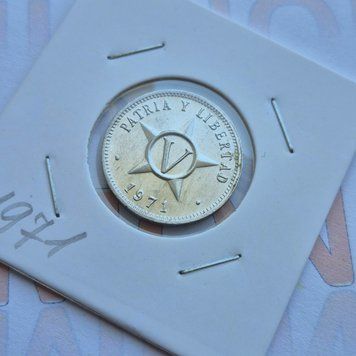 Монета республіки Куба 5 сентаво 1971 року (№2) cu_5_1971_2 фото