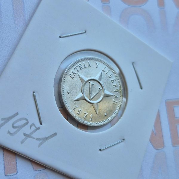 Монета республіки Куба 5 сентаво 1971 року (№2) cu_5_1971_2 фото